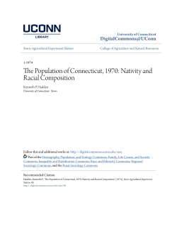 The Population of Connecticut, 1970: Nativity and Racial Composition