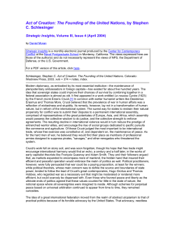 Act of Creation: The Founding of the United Nations, by Stephen C