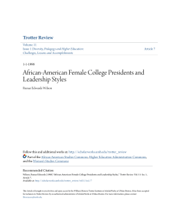African-American Female College Presidents