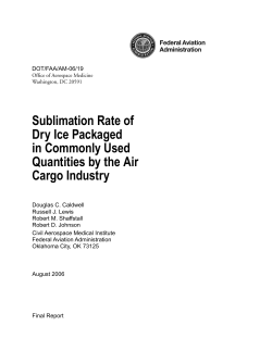 Sublimation Rate of Dry Ice Packaged in Commonly