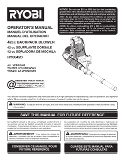 operator`s manual