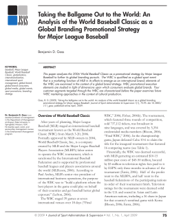 taking the Ballgame out to the World: An Analysis of the World