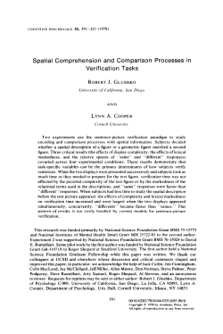 Spatial Comprehension and Comparison Processes in Verification