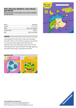 Mein allererster Malblock: Guten Abend, gute Nacht!