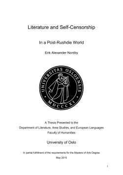 Literature and Self-Censorship - DUO