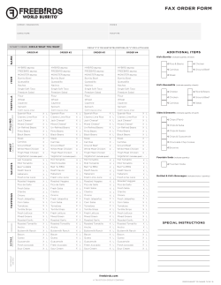 fax order form - Freebirds World Burrito