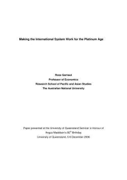 Making the International System Work for the Platinum Age