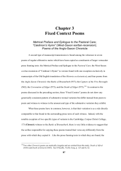 Chapter 3 Fixed Context Poems