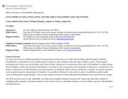 Access, Innovation and the Urban Transportation Transition