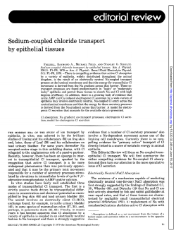 Sodium-coupled chloride transport by epithelial tissues