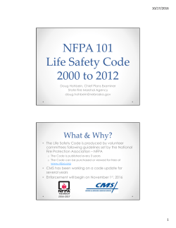 NFPA 101 Life Safety Code 2000 to 2012