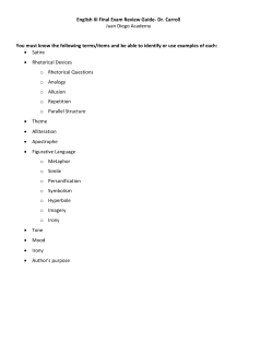 English III Final Exam Review Guide