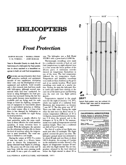 HELICOPTERS for Frost Protection