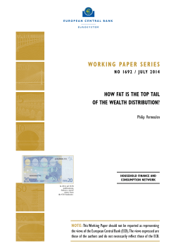 How fat is the top tail of the wealth distribution? - ECB