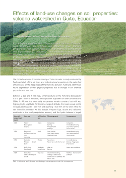 Effects of land-use changes on soil properties : volcano watershed