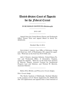 In re Roslin - USPTO e-FOIA page