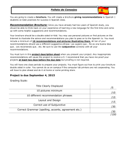 Project is due September 4, 2015 Grading Scale: Title