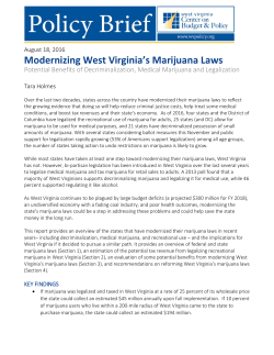 Modernizing West Virginia`s Marijuana Laws