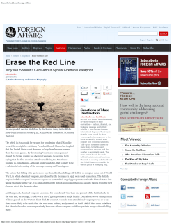 Erase the Red Line | Foreign Affairs