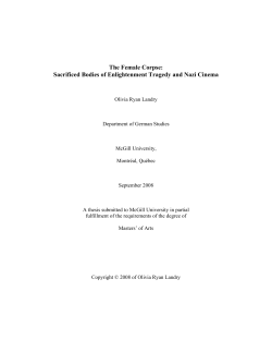 The Female Corpse - McGill University