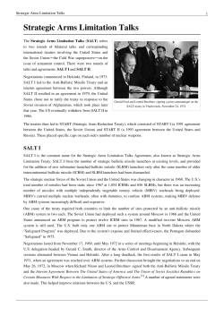 Strategic Arms Limitation Talks