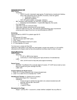 Colorectal Cancer Talk Risk Factors