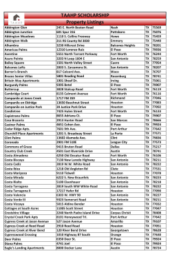 TAAHP SCHOLARSHIP Property Listings