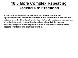 18.5 More Complex Repeating Decimals to Fractions