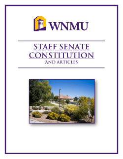 staff senate constitution - Western New Mexico University
