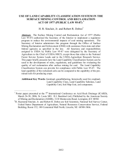 use of land capability classification system in the surface mining