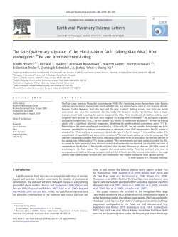 The late Quaternary slip-rate of the Har-Us