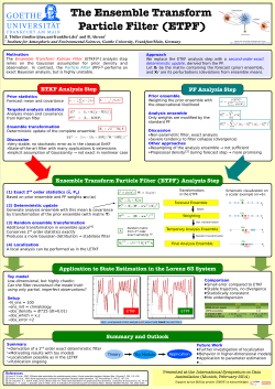 Application to State Estimation in the Lorenz 63 System Summary