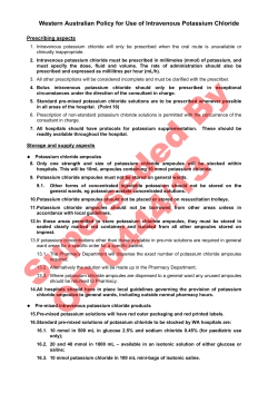 Policy for use of intravenous potassium chloride