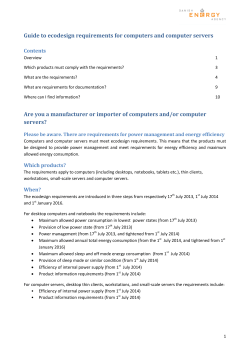 Guide to ecodesign requirements for computers and computer