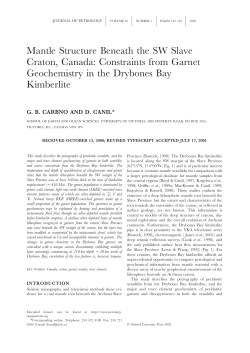 Mantle Structure Beneath the SW Slave Craton