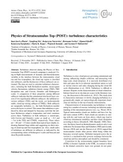 Physics of Stratocumulus Top (POST): turbulence characteristics
