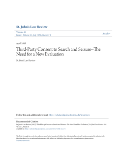 Third-Party Consent to Search and Seizure