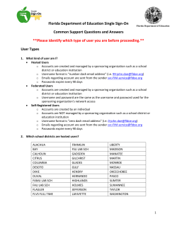 Florida Department of Education Single Sign