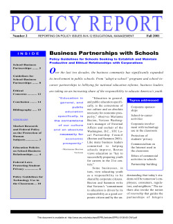Business Partnerships with Schools