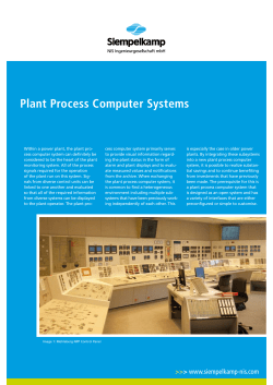 Plant Process Computer Systems