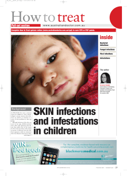 How to treat – skin infections and infestations in