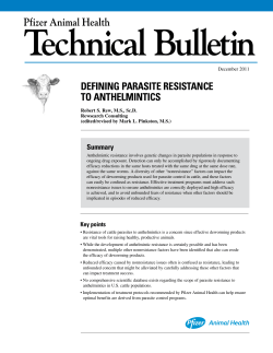 defining parasite resistance to anthelmintics