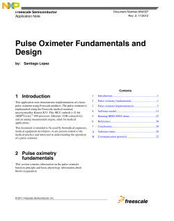 Pulse Oximeter - Fundamentals and Design