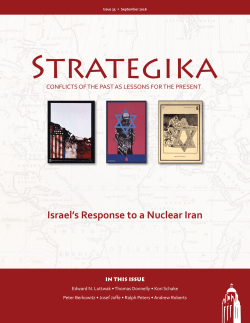 Israel`s Response to a Nuclear Iran