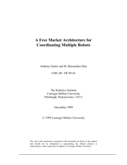 A Free Market Architecture for Coordinating Multiple Robots