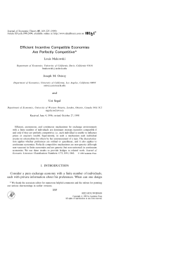 Efficient Incentive Compatible Economies Are Perfectly Competitive
