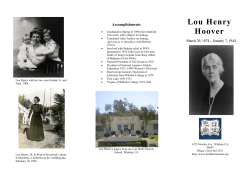 Lou Henry Hoover - Whittier Museum