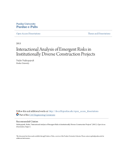 Interactional Analysis of Emergent Risks in - Purdue e-Pubs