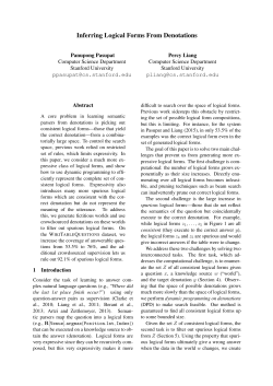 Inferring Logical Forms From Denotations