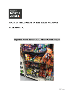 a Report of the Food Environment of the First Ward of